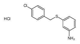 3-[(4-chlorophenyl)methylsulfanyl]aniline,hydrochloride Structure