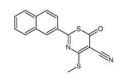 4-methylsulfanyl-2-naphthalen-2-yl-6-oxo-1,3-thiazine-5-carbonitrile结构式