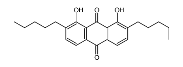 1,8-dihydroxy-2,7-dipentylanthracene-9,10-dione Structure