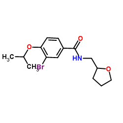 3-Bromo-4-isopropoxy-N-(tetrahydro-2-furanylmethyl)benzamide结构式