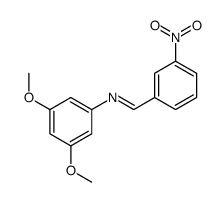 N-(3,5-dimethoxyphenyl)-1-(3-nitrophenyl)methanimine结构式