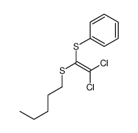 (2,2-dichloro-1-pentylsulfanylethenyl)sulfanylbenzene Structure