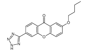 2-butoxy-6-(2H-tetrazol-5-yl)xanthen-9-one结构式