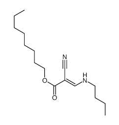 octyl (E)-3-(butylamino)-2-cyanoprop-2-enoate结构式