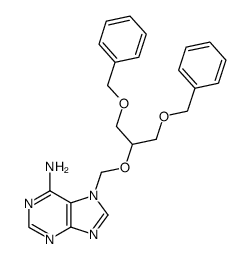7-<<2-benzyloxy-1-(benzyloxymethyl)ethoxy>methyl>adenine Structure