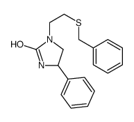 1-(2-benzylsulfanylethyl)-4-phenylimidazolidin-2-one结构式