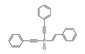 2-[bis(2-phenylethynyl)phosphoryl]ethenylbenzene结构式