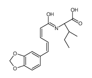 N-[(2E,4E)-5-(1,3-Benzodioxol-5-yl)-2,4-pentadienoyl]-L-isoleucin e结构式