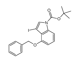 2-Methyl-2-propanyl 4-(benzyloxy)-3-iodo-1H-indole-1-carboxylate Structure