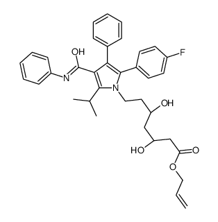 prop-2-enyl (3R,5R)-7-[2-(4-fluorophenyl)-3-phenyl-4-(phenylcarbamoyl)-5-propan-2-ylpyrrol-1-yl]-3,5-dihydroxyheptanoate Structure