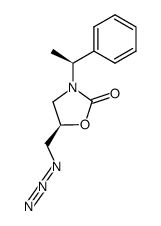 (1'S,5R)-5-azidomethyl-3-(1'-phenylethyl)-1,3-oxazolidin-2-one Structure