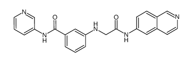 3-[(isoquinolin-6-ylcarbamoylmethyl)amino]-N-pyridin-3-ylbenzamide结构式