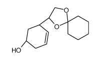 (1S,5R)-5-[(3S)-1,4-dioxaspiro[4.5]decan-3-yl]cyclohex-3-en-1-ol结构式