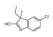 5-chloro-3-ethyl-3-methyl-1H-indol-2-one结构式