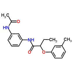 N-(3-Acetamidophenyl)-2-(3-methylphenoxy)butanamide Structure