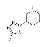 2-methyl-5-piperidin-3-yl-1,3,4-thiadiazole结构式