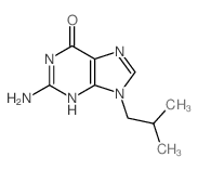 6H-Purin-6-one,2-amino-1,9-dihydro-9-(2-methylpropyl)- structure