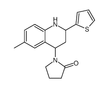 1-(6-methyl-2-(thiophen-2-yl)-1,2,3,4-tetrahydroquinolin-4-yl)pyrrolidin-2-one结构式