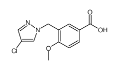 Benzoic acid, 3-[(4-chloro-1H-pyrazol-1-yl)methyl]-4-methoxy Structure