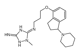 1-methyl-5-N-[3-[(1-piperidin-1-yl-2,3-dihydro-1H-inden-4-yl)oxy]propyl]-1,2,4-triazole-3,5-diamine Structure