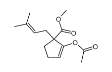 methyl 2-acetoxy-1-(3-methylbut-2-enyl)cyclopent-2-enecarboxylate Structure