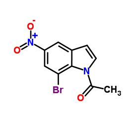 1-(7-Bromo-5-nitro-1H-indol-1-yl)ethanone结构式