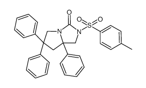 6,6,7a'-triphenyl-2-tosyltetrahydro-1H-pyrrolo[1,2-c]imidazol-3(2H)-one结构式