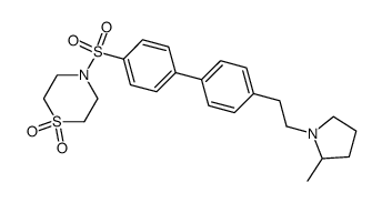 4-{4'-[2-(2-methyl-pyrrolidin-1-yl)-ethyl]-biphenyl-4-sulfonyl}-thiomorpholine-1,1-dioxide Structure