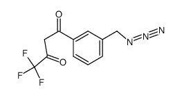 1-(3-Azidomethyl-phenyl)-4,4,4-trifluoro-butane-1,3-dione结构式