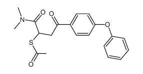 2-acetylthio-N,N-dimethyl-3-(4-phenoxybenzoyl)propionamide结构式