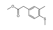 (3-methyl-4-methylsulfanyl-phenyl)-acetic acid methyl ester结构式