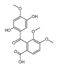 2-(2',5'-Dihydroxy-4'-methoxy-benzoyl)-3,4-dimethoxy-benzoesaeure结构式