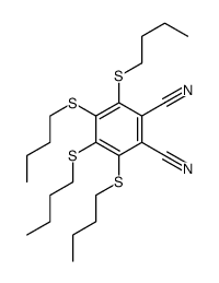 3,4,5,6-tetrakis(butylsulfanyl)benzene-1,2-dicarbonitrile结构式