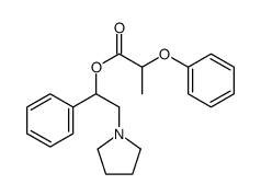 (1-phenyl-2-pyrrolidin-1-ylethyl) 2-phenoxypropanoate结构式