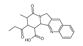 8-methyl-9-oxo-7-propionyl-5b,6,7,8,9,11-hexahydroindolizino[1,2-b]quinoline-6-carboxylic acid Structure