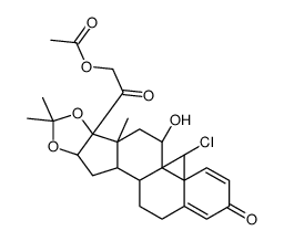 9-氯曲安奈德乙酰-21-乙酸盐结构式