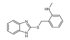 2-(1H-benzimidazol-2-ylsulfanylmethyl)-N-methylaniline结构式