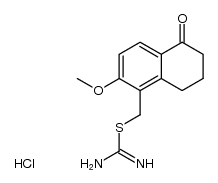 (2-methoxy-5-oxo-5,6,7,8-tetrahydronaphthalen-1-yl)methyl carbamimidothioate hydrochloride Structure