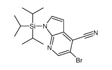 5-bromo-1-triisopropylsilyl-pyrrolo[2,3-b]pyridine-4-carbonitrile Structure