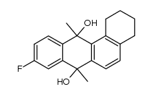 9-fluoro-1,2,3,4-tetrahydro-7,12-dimethylbenz[a]anthracene-7,12-diol结构式