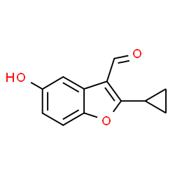 2-Cyclopropyl-5-hydroxy-1-benzofuran-3-carbaldehyde结构式