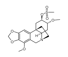 2β-methanesulfonyloxy-3α,7-dimethoxy-crinane结构式