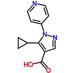 5-Cyclopropyl-1-(4-pyridinyl)-1H-pyrazole-4-carboxylic acid Structure