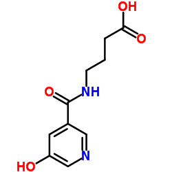 4-([(5-HYDROXYPYRIDIN-3-YL) CARBONYL] AMINO) BUTANOIC ACID Structure