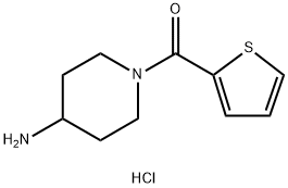 1-(thiophene-2-carbonyl)piperidin-4-amine hydrochloride Structure