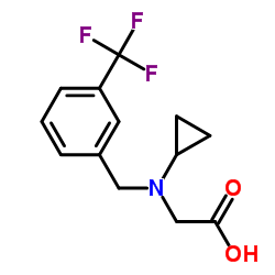 N-Cyclopropyl-N-[3-(trifluoromethyl)benzyl]glycine结构式