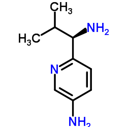 6-[(1R)-1-Amino-2-methylpropyl]-3-pyridinamine结构式