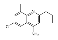 4-Amino-6-chloro-8-methyl-2-propylquinoline结构式