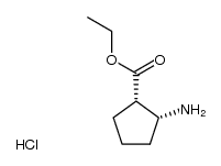 Ethyl 2-aminocyclopentanecarboxylate hydrochloride structure