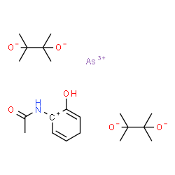 octamethyl-2,2,3,3,7,7,8,8-arsa-5-(4-hydroxy)-3-acetamidophenyl-5-spiro-(4,4)-nonane Structure